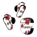 Bose QuietComfort Earbuds II 用 スキンシール ボーズ イヤバッズ2 用 ステッカー 本体3セット ケース1セット 保護 フィルム デコ クリスマス サンタさんの服 かわいい 赤 017682