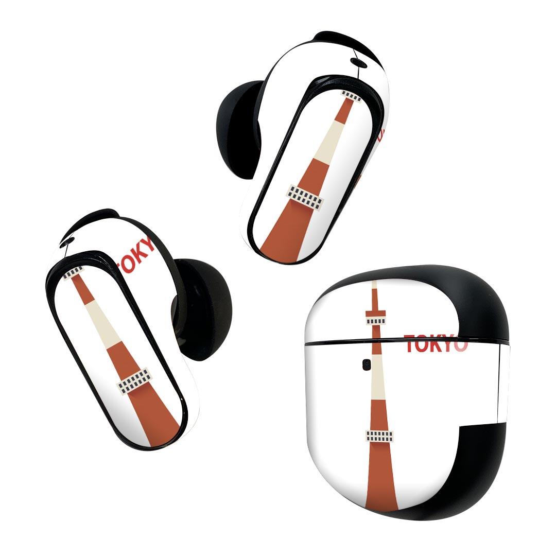 Bose QuietComfort Earbuds II 用 スキンシール ボーズ イヤバッズ2 用　ステッカ...