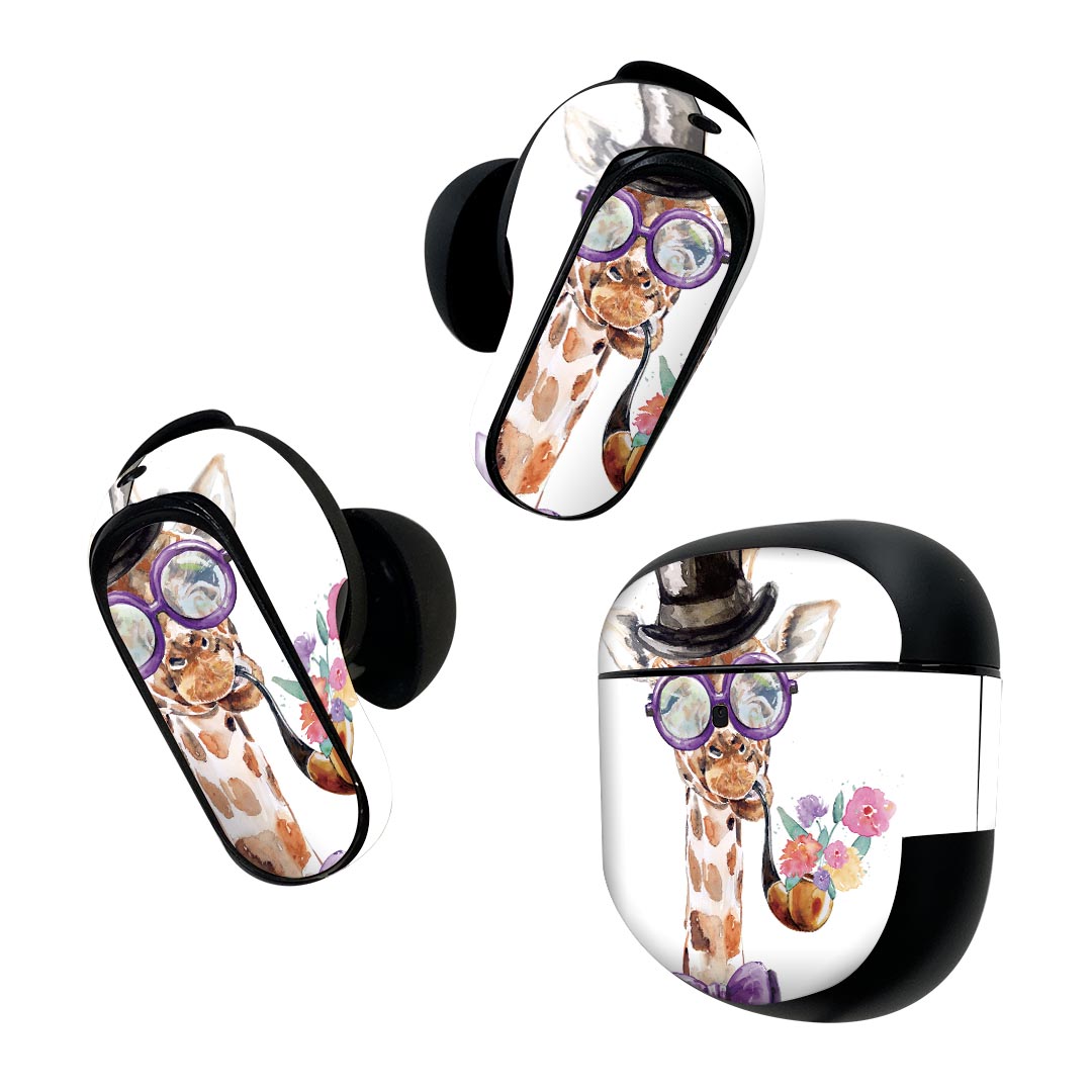 製品名 Bose QuietComfort Earbuds II 専用デザインスキンシール セット内容 Bose QuietComfort Earbuds II 専用シール　イヤホン（左右）3枚、充電ケース用シール 1枚AirPods第3世代専用です。第1?2世代、Proシリーズには対応していません。 商品特徴 再剥離性シートを素材に採用し、細かな位置調整がしやすく貼り直しが容易です。また、エアフリーでもありますので気泡が簡単に逃げるので、キレイに貼ることができます。専用の業務プリンターを使い、商品画像と遜色のない美しい印刷仕上がり。 注意事項 画像はサンプルですので、ご覧の環境によっては多少色味に違いを感じる場合がございます。 イメージと違った、モニターと色味が異なるという理由での交換や返金はご対応出来かねます。スキンシールのみの販売で、機器本体や充電ケース本体は付属しません。シワができた場合、ドライヤーなどで軽く温め、外側に向けてシワを伸ばすように貼ってください。初回貼付時の位置調整や貼り直しは可能ですが、しっかりと押し付けて接着させた後の再剥離、再利用は保証しておりません。また接着部に油分や汚れが付着しますと角の部分は剥がれやすくなりますので、貼付時はあまり触れないようにご注意ください。無地のセミグロスシートにデザインをプリントした商品で、デコなどの加工はございません。 凹凸や光沢があるように見えたり布地や金属を素材にしたように見える商品もありますが、デザインの図版によるものです。印刷時に微妙な画像のズレが生じる場合がございます。ご注文後に1点1点制作する受注生産品の為、不良品以外のご返品や交換は固くお断りします。 商品発送 完全受注生産のハンドメイド商品となりますので、既製品と比べて発送までお時間を頂いています。 基本的に決済確認後2~3営業日、最大で10営業日での発送となります。繁忙期や休業日明けの場合はさらに時間がかかる場合があります。 その際には別途メールにてご連絡致します。メール便の場合、発送日から到着までに2?4日ほどかかる場合が多く、紛失などの保障もご対応できかねます。あらかじめご了承下さい。