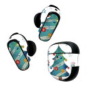 Bose QuietComfort Earbuds II 用 スキンシール ボーズ イヤバッズ2 用 ステッカー 本体3セット ケース1セット 保護 フィルム デコ クリスマス クリスマスツリー かわいい 017779