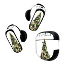 Bose QuietComfort Earbuds II 用 スキンシール ボーズ イヤバッズ2 用 ステッカー 本体3セット ケース1セット 保護 フィルム デコ クリスマス クリスマス ツリー 英字 017834