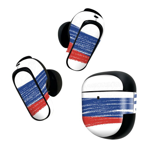 Bose QuietComfort Earbuds II 用 スキンシール ボーズ イヤバッズ2 用 ステッカー 本体3セット ケース1セット 保護 フィルム デコ 国旗 russia ロシア 018544 Bose QuietComfort Earbuds II 用 スキンシール ボーズ イヤバッズ2 用 ステッカー 本体3セット ケース1セット 保護 フィルム デコ 国旗 russia ロシア 018544