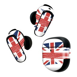 Bose QuietComfort Earbuds II 用 スキンシール ボーズ イヤバッズ2 用　ステッカー　本体3セット ケース1セット 保護 フィルム デコ 国旗 united-kingdom イギリス 018592