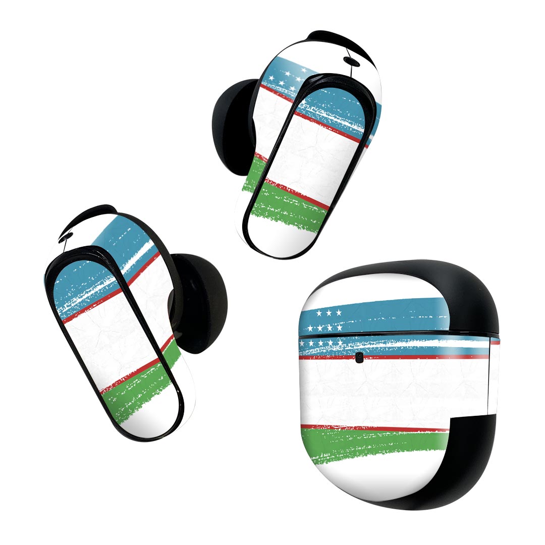 製品名 Bose QuietComfort Earbuds II 専用デザインスキンシール セット内容 Bose QuietComfort Earbuds II 専用シール　イヤホン（左右）3枚、充電ケース用シール 1枚AirPods第3世代専用です。第1?2世代、Proシリーズには対応していません。 商品特徴 再剥離性シートを素材に採用し、細かな位置調整がしやすく貼り直しが容易です。また、エアフリーでもありますので気泡が簡単に逃げるので、キレイに貼ることができます。専用の業務プリンターを使い、商品画像と遜色のない美しい印刷仕上がり。 注意事項 画像はサンプルですので、ご覧の環境によっては多少色味に違いを感じる場合がございます。 イメージと違った、モニターと色味が異なるという理由での交換や返金はご対応出来かねます。スキンシールのみの販売で、機器本体や充電ケース本体は付属しません。シワができた場合、ドライヤーなどで軽く温め、外側に向けてシワを伸ばすように貼ってください。初回貼付時の位置調整や貼り直しは可能ですが、しっかりと押し付けて接着させた後の再剥離、再利用は保証しておりません。また接着部に油分や汚れが付着しますと角の部分は剥がれやすくなりますので、貼付時はあまり触れないようにご注意ください。無地のセミグロスシートにデザインをプリントした商品で、デコなどの加工はございません。 凹凸や光沢があるように見えたり布地や金属を素材にしたように見える商品もありますが、デザインの図版によるものです。印刷時に微妙な画像のズレが生じる場合がございます。ご注文後に1点1点制作する受注生産品の為、不良品以外のご返品や交換は固くお断りします。 商品発送 完全受注生産のハンドメイド商品となりますので、既製品と比べて発送までお時間を頂いています。 基本的に決済確認後2~3営業日、最大で10営業日での発送となります。繁忙期や休業日明けの場合はさらに時間がかかる場合があります。 その際には別途メールにてご連絡致します。メール便の場合、発送日から到着までに2?4日ほどかかる場合が多く、紛失などの保障もご対応できかねます。あらかじめご了承下さい。