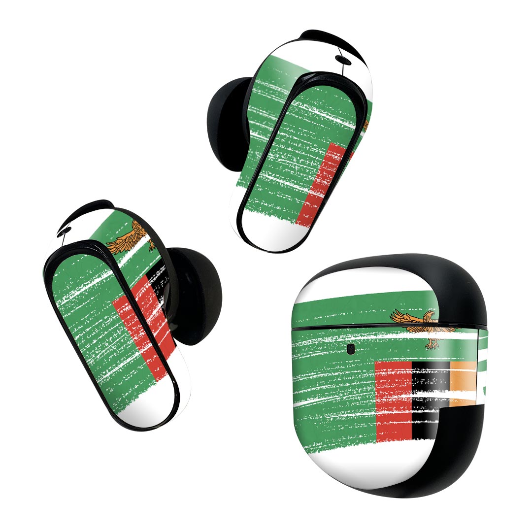 製品名 Bose QuietComfort Earbuds II 専用デザインスキンシール セット内容 Bose QuietComfort Earbuds II 専用シール　イヤホン（左右）3枚、充電ケース用シール 1枚AirPods第3世代専用です。第1?2世代、Proシリーズには対応していません。 商品特徴 再剥離性シートを素材に採用し、細かな位置調整がしやすく貼り直しが容易です。また、エアフリーでもありますので気泡が簡単に逃げるので、キレイに貼ることができます。専用の業務プリンターを使い、商品画像と遜色のない美しい印刷仕上がり。 注意事項 画像はサンプルですので、ご覧の環境によっては多少色味に違いを感じる場合がございます。 イメージと違った、モニターと色味が異なるという理由での交換や返金はご対応出来かねます。スキンシールのみの販売で、機器本体や充電ケース本体は付属しません。シワができた場合、ドライヤーなどで軽く温め、外側に向けてシワを伸ばすように貼ってください。初回貼付時の位置調整や貼り直しは可能ですが、しっかりと押し付けて接着させた後の再剥離、再利用は保証しておりません。また接着部に油分や汚れが付着しますと角の部分は剥がれやすくなりますので、貼付時はあまり触れないようにご注意ください。無地のセミグロスシートにデザインをプリントした商品で、デコなどの加工はございません。 凹凸や光沢があるように見えたり布地や金属を素材にしたように見える商品もありますが、デザインの図版によるものです。印刷時に微妙な画像のズレが生じる場合がございます。ご注文後に1点1点制作する受注生産品の為、不良品以外のご返品や交換は固くお断りします。 商品発送 完全受注生産のハンドメイド商品となりますので、既製品と比べて発送までお時間を頂いています。 基本的に決済確認後2~3営業日、最大で10営業日での発送となります。繁忙期や休業日明けの場合はさらに時間がかかる場合があります。 その際には別途メールにてご連絡致します。メール便の場合、発送日から到着までに2?4日ほどかかる場合が多く、紛失などの保障もご対応できかねます。あらかじめご了承下さい。