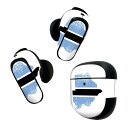 Bose QuietComfort Earbuds II 用 スキンシール ボーズ イヤバッズ2 用 ステッカー 本体3セット ケース1セット 保護 フィルム デコ 国旗 bostwana ボツワナ 018781(2)