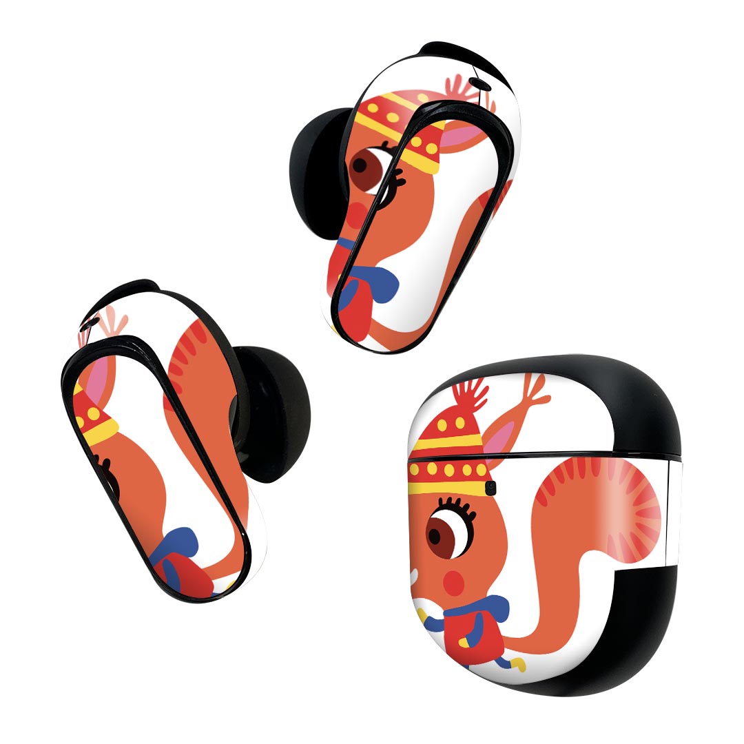製品名 Bose QuietComfort Earbuds II 専用デザインスキンシール セット内容 Bose QuietComfort Earbuds II 専用シール　イヤホン（左右）3枚、充電ケース用シール 1枚AirPods第3世代専用です。第1?2世代、Proシリーズには対応していません。 商品特徴 再剥離性シートを素材に採用し、細かな位置調整がしやすく貼り直しが容易です。また、エアフリーでもありますので気泡が簡単に逃げるので、キレイに貼ることができます。専用の業務プリンターを使い、商品画像と遜色のない美しい印刷仕上がり。 注意事項 画像はサンプルですので、ご覧の環境によっては多少色味に違いを感じる場合がございます。 イメージと違った、モニターと色味が異なるという理由での交換や返金はご対応出来かねます。スキンシールのみの販売で、機器本体や充電ケース本体は付属しません。シワができた場合、ドライヤーなどで軽く温め、外側に向けてシワを伸ばすように貼ってください。初回貼付時の位置調整や貼り直しは可能ですが、しっかりと押し付けて接着させた後の再剥離、再利用は保証しておりません。また接着部に油分や汚れが付着しますと角の部分は剥がれやすくなりますので、貼付時はあまり触れないようにご注意ください。無地のセミグロスシートにデザインをプリントした商品で、デコなどの加工はございません。 凹凸や光沢があるように見えたり布地や金属を素材にしたように見える商品もありますが、デザインの図版によるものです。印刷時に微妙な画像のズレが生じる場合がございます。ご注文後に1点1点制作する受注生産品の為、不良品以外のご返品や交換は固くお断りします。 商品発送 完全受注生産のハンドメイド商品となりますので、既製品と比べて発送までお時間を頂いています。 基本的に決済確認後2~3営業日、最大で10営業日での発送となります。繁忙期や休業日明けの場合はさらに時間がかかる場合があります。 その際には別途メールにてご連絡致します。メール便の場合、発送日から到着までに2?4日ほどかかる場合が多く、紛失などの保障もご対応できかねます。あらかじめご了承下さい。
