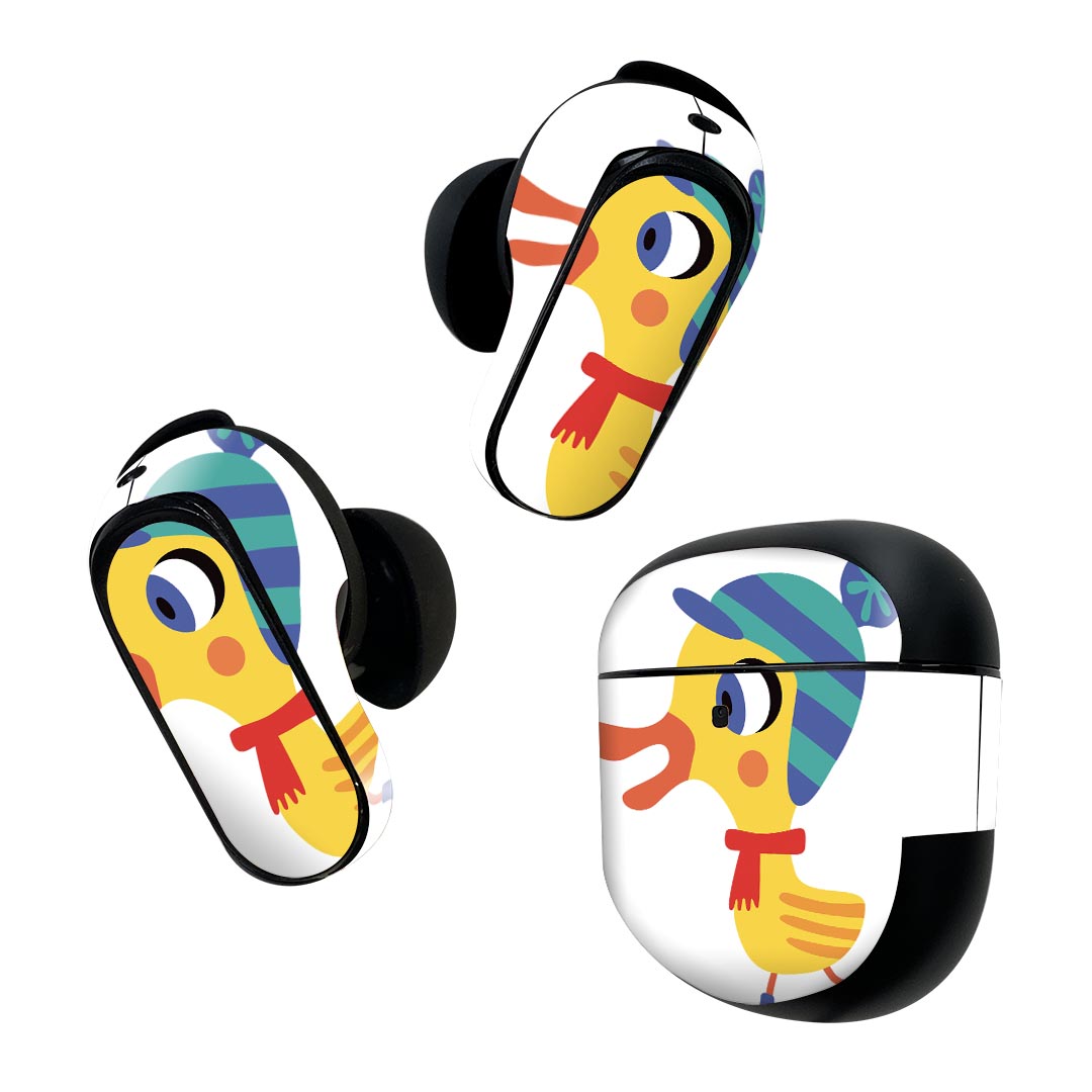 製品名 Bose QuietComfort Earbuds II 専用デザインスキンシール セット内容 Bose QuietComfort Earbuds II 専用シール　イヤホン（左右）3枚、充電ケース用シール 1枚AirPods第3世代専用です。第1?2世代、Proシリーズには対応していません。 商品特徴 再剥離性シートを素材に採用し、細かな位置調整がしやすく貼り直しが容易です。また、エアフリーでもありますので気泡が簡単に逃げるので、キレイに貼ることができます。専用の業務プリンターを使い、商品画像と遜色のない美しい印刷仕上がり。 注意事項 画像はサンプルですので、ご覧の環境によっては多少色味に違いを感じる場合がございます。 イメージと違った、モニターと色味が異なるという理由での交換や返金はご対応出来かねます。スキンシールのみの販売で、機器本体や充電ケース本体は付属しません。シワができた場合、ドライヤーなどで軽く温め、外側に向けてシワを伸ばすように貼ってください。初回貼付時の位置調整や貼り直しは可能ですが、しっかりと押し付けて接着させた後の再剥離、再利用は保証しておりません。また接着部に油分や汚れが付着しますと角の部分は剥がれやすくなりますので、貼付時はあまり触れないようにご注意ください。無地のセミグロスシートにデザインをプリントした商品で、デコなどの加工はございません。 凹凸や光沢があるように見えたり布地や金属を素材にしたように見える商品もありますが、デザインの図版によるものです。印刷時に微妙な画像のズレが生じる場合がございます。ご注文後に1点1点制作する受注生産品の為、不良品以外のご返品や交換は固くお断りします。 商品発送 完全受注生産のハンドメイド商品となりますので、既製品と比べて発送までお時間を頂いています。 基本的に決済確認後2~3営業日、最大で10営業日での発送となります。繁忙期や休業日明けの場合はさらに時間がかかる場合があります。 その際には別途メールにてご連絡致します。メール便の場合、発送日から到着までに2?4日ほどかかる場合が多く、紛失などの保障もご対応できかねます。あらかじめご了承下さい。