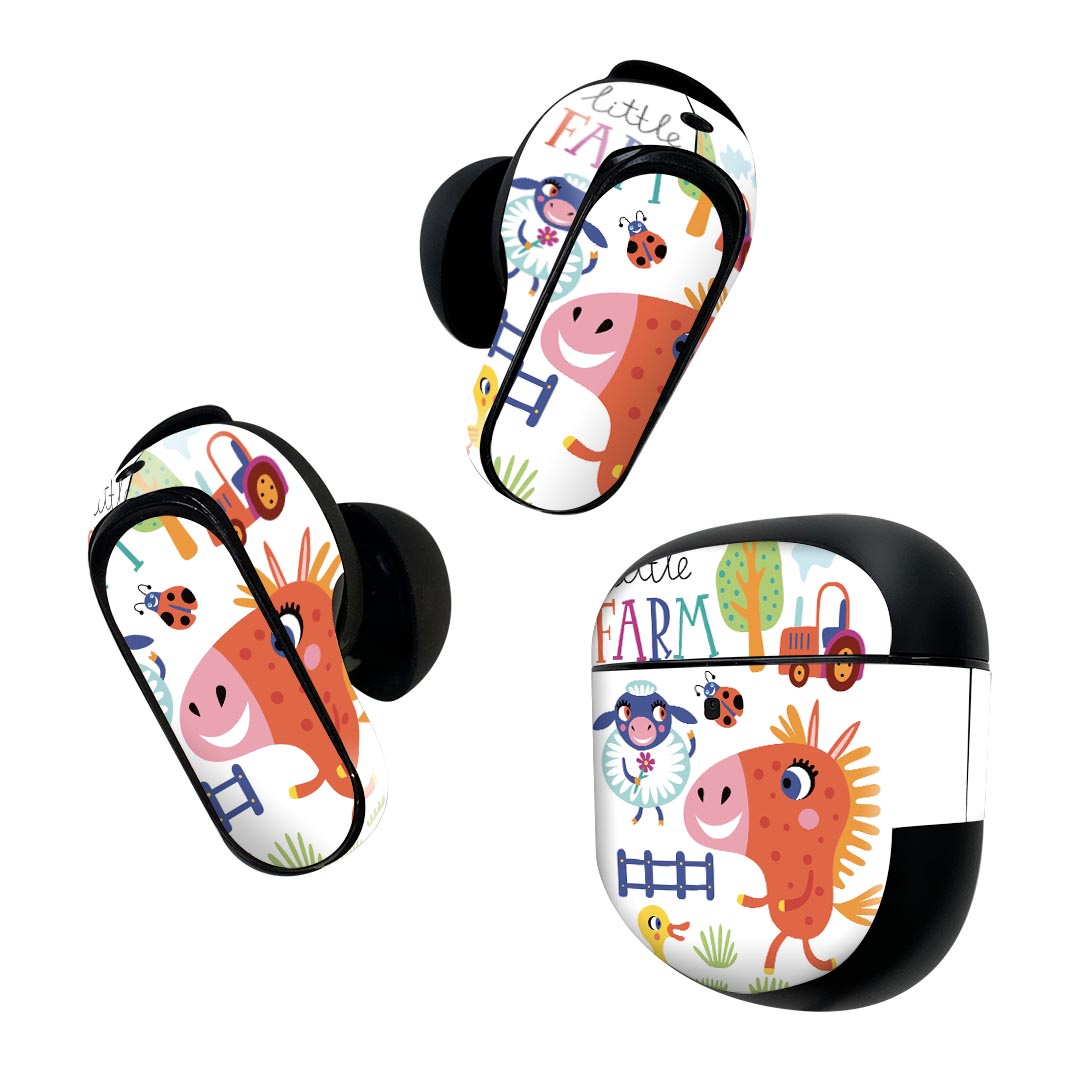 Bose QuietComfort Earbuds II 用 スキンシール ボーズ イヤバッズ2 用　ステッカー　本体3セット ケー..