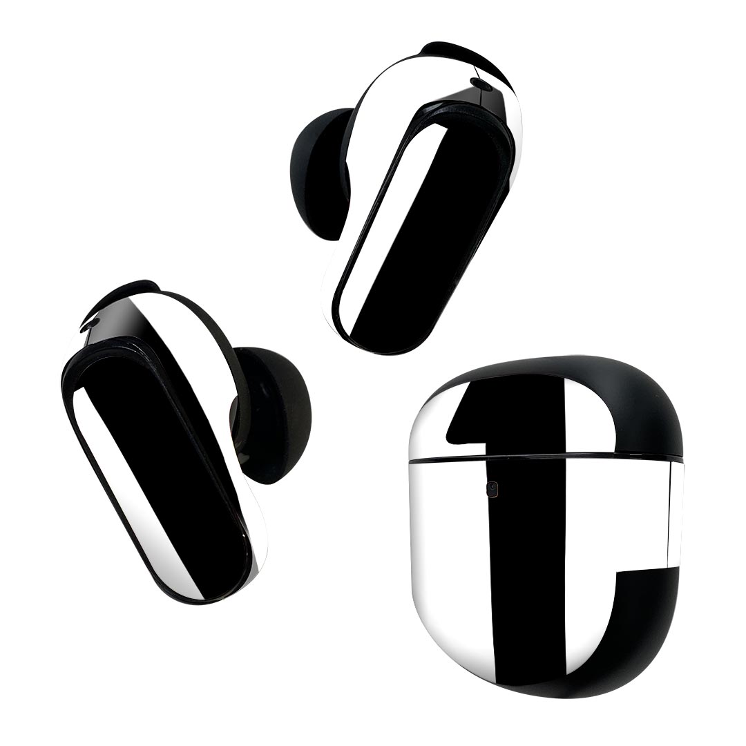 Bose QuietComfort Earbuds II 用 スキンシール ボーズ イヤバッズ2 用　ステッカー　本体3セット ケース1セット 保護 フィルム デコ フォント 文字 1 019172