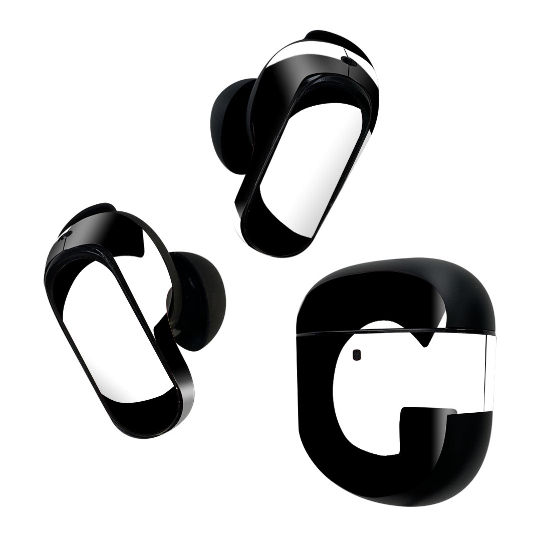 Bose QuietComfort Earbuds II 用 スキンシール ボーズ イヤバッズ2 用　ステッカー　本体3セット ケース1セット 保護 フィルム デコ フォント 文字 g アルファベット 019187