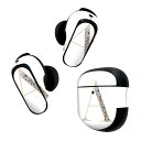Bose QuietComfort Earbuds II 用 スキンシール ボーズ イヤバッズ2 用 ステッカー 本体3セット ケース1セット 保護 フィルム デコ フォント 文字 a アルファベット 019244(2)