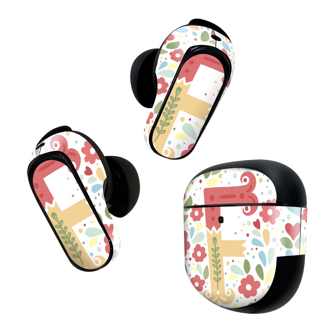 製品名 Bose QuietComfort Earbuds II 専用デザインスキンシール セット内容 Bose QuietComfort Earbuds II 専用シール　イヤホン（左右）3枚、充電ケース用シール 1枚AirPods第3世代専用です。第1?2世代、Proシリーズには対応していません。 商品特徴 再剥離性シートを素材に採用し、細かな位置調整がしやすく貼り直しが容易です。また、エアフリーでもありますので気泡が簡単に逃げるので、キレイに貼ることができます。専用の業務プリンターを使い、商品画像と遜色のない美しい印刷仕上がり。 注意事項 画像はサンプルですので、ご覧の環境によっては多少色味に違いを感じる場合がございます。 イメージと違った、モニターと色味が異なるという理由での交換や返金はご対応出来かねます。スキンシールのみの販売で、機器本体や充電ケース本体は付属しません。シワができた場合、ドライヤーなどで軽く温め、外側に向けてシワを伸ばすように貼ってください。初回貼付時の位置調整や貼り直しは可能ですが、しっかりと押し付けて接着させた後の再剥離、再利用は保証しておりません。また接着部に油分や汚れが付着しますと角の部分は剥がれやすくなりますので、貼付時はあまり触れないようにご注意ください。無地のセミグロスシートにデザインをプリントした商品で、デコなどの加工はございません。 凹凸や光沢があるように見えたり布地や金属を素材にしたように見える商品もありますが、デザインの図版によるものです。印刷時に微妙な画像のズレが生じる場合がございます。ご注文後に1点1点制作する受注生産品の為、不良品以外のご返品や交換は固くお断りします。 商品発送 完全受注生産のハンドメイド商品となりますので、既製品と比べて発送までお時間を頂いています。 基本的に決済確認後2~3営業日、最大で10営業日での発送となります。繁忙期や休業日明けの場合はさらに時間がかかる場合があります。 その際には別途メールにてご連絡致します。メール便の場合、発送日から到着までに2?4日ほどかかる場合が多く、紛失などの保障もご対応できかねます。あらかじめご了承下さい。