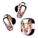 Bose QuietComfort Earbuds II 用 スキンシール ボーズ イヤバッズ2 用 ステッカー 本体3セット ケース1セット 保護 フィルム デコ フォント 文字 m アルファベット 019318(2)