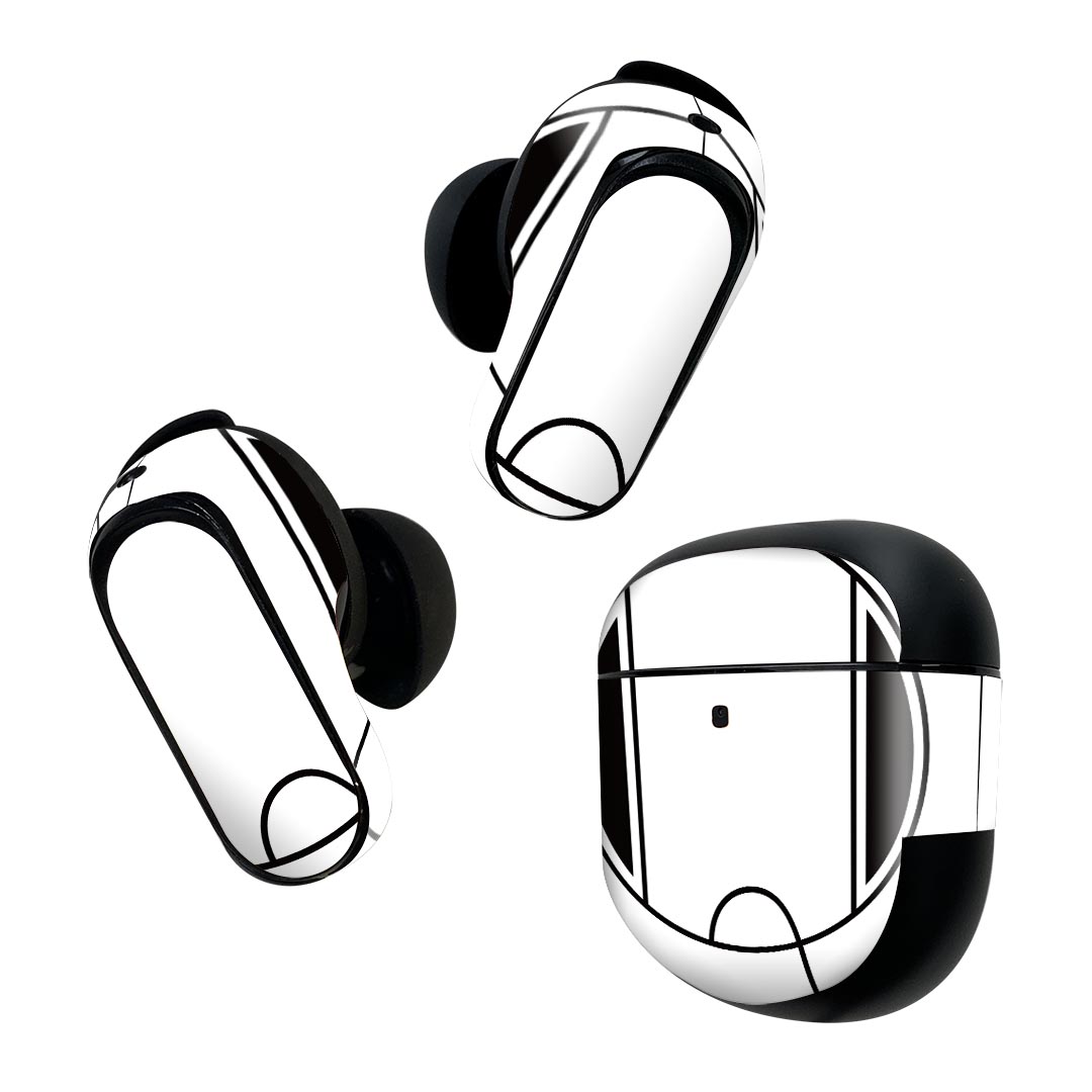 製品名 Bose QuietComfort Earbuds II 専用デザインスキンシール セット内容 Bose QuietComfort Earbuds II 専用シール　イヤホン（左右）3枚、充電ケース用シール 1枚AirPods第3世代専用です。第1?2世代、Proシリーズには対応していません。 商品特徴 再剥離性シートを素材に採用し、細かな位置調整がしやすく貼り直しが容易です。また、エアフリーでもありますので気泡が簡単に逃げるので、キレイに貼ることができます。専用の業務プリンターを使い、商品画像と遜色のない美しい印刷仕上がり。 注意事項 画像はサンプルですので、ご覧の環境によっては多少色味に違いを感じる場合がございます。 イメージと違った、モニターと色味が異なるという理由での交換や返金はご対応出来かねます。スキンシールのみの販売で、機器本体や充電ケース本体は付属しません。シワができた場合、ドライヤーなどで軽く温め、外側に向けてシワを伸ばすように貼ってください。初回貼付時の位置調整や貼り直しは可能ですが、しっかりと押し付けて接着させた後の再剥離、再利用は保証しておりません。また接着部に油分や汚れが付着しますと角の部分は剥がれやすくなりますので、貼付時はあまり触れないようにご注意ください。無地のセミグロスシートにデザインをプリントした商品で、デコなどの加工はございません。 凹凸や光沢があるように見えたり布地や金属を素材にしたように見える商品もありますが、デザインの図版によるものです。印刷時に微妙な画像のズレが生じる場合がございます。ご注文後に1点1点制作する受注生産品の為、不良品以外のご返品や交換は固くお断りします。 商品発送 完全受注生産のハンドメイド商品となりますので、既製品と比べて発送までお時間を頂いています。 基本的に決済確認後2~3営業日、最大で10営業日での発送となります。繁忙期や休業日明けの場合はさらに時間がかかる場合があります。 その際には別途メールにてご連絡致します。メール便の場合、発送日から到着までに2?4日ほどかかる場合が多く、紛失などの保障もご対応できかねます。あらかじめご了承下さい。