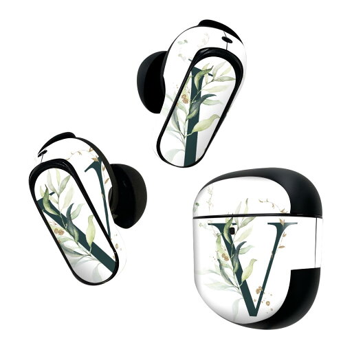 Bose QuietComfort Earbuds II 用 スキンシール ボーズ イヤバッズ2 用 ステッカー 本体3セット ケース1セット 保護 フィルム デコ フォント 文字 v アルファベット 019400 Bose QuietComfort Earbuds II 用 スキンシール ボーズ イヤバッズ2 用 ステッカー 本体3セット ケース1セット 保護 フィルム デコ フォント 文字 v アルファベット 019400