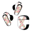 Bose QuietComfort Earbuds II 用 スキンシール ボーズ イヤバッズ2 用 ステッカー 本体3セット ケース1セット 保護 フィルム デコ フォント 文字 x アルファベット 019517(2)