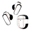 Bose QuietComfort Earbuds II 用 スキンシール ボーズ イヤバッズ2 用 ステッカー 本体3セット ケース1セット 保護 フィルム デコ フォント 文字 q アルファベット 019577(2)