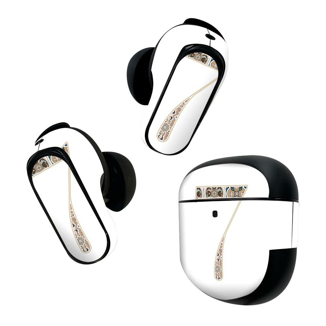 製品名 Bose QuietComfort Earbuds II 専用デザインスキンシール セット内容 Bose QuietComfort Earbuds II 専用シール　イヤホン（左右）3枚、充電ケース用シール 1枚AirPods第3世代専用です。第1?2世代、Proシリーズには対応していません。 商品特徴 再剥離性シートを素材に採用し、細かな位置調整がしやすく貼り直しが容易です。また、エアフリーでもありますので気泡が簡単に逃げるので、キレイに貼ることができます。専用の業務プリンターを使い、商品画像と遜色のない美しい印刷仕上がり。 注意事項 画像はサンプルですので、ご覧の環境によっては多少色味に違いを感じる場合がございます。 イメージと違った、モニターと色味が異なるという理由での交換や返金はご対応出来かねます。スキンシールのみの販売で、機器本体や充電ケース本体は付属しません。シワができた場合、ドライヤーなどで軽く温め、外側に向けてシワを伸ばすように貼ってください。初回貼付時の位置調整や貼り直しは可能ですが、しっかりと押し付けて接着させた後の再剥離、再利用は保証しておりません。また接着部に油分や汚れが付着しますと角の部分は剥がれやすくなりますので、貼付時はあまり触れないようにご注意ください。無地のセミグロスシートにデザインをプリントした商品で、デコなどの加工はございません。 凹凸や光沢があるように見えたり布地や金属を素材にしたように見える商品もありますが、デザインの図版によるものです。印刷時に微妙な画像のズレが生じる場合がございます。ご注文後に1点1点制作する受注生産品の為、不良品以外のご返品や交換は固くお断りします。 商品発送 完全受注生産のハンドメイド商品となりますので、既製品と比べて発送までお時間を頂いています。 基本的に決済確認後2~3営業日、最大で10営業日での発送となります。繁忙期や休業日明けの場合はさらに時間がかかる場合があります。 その際には別途メールにてご連絡致します。メール便の場合、発送日から到着までに2?4日ほどかかる場合が多く、紛失などの保障もご対応できかねます。あらかじめご了承下さい。