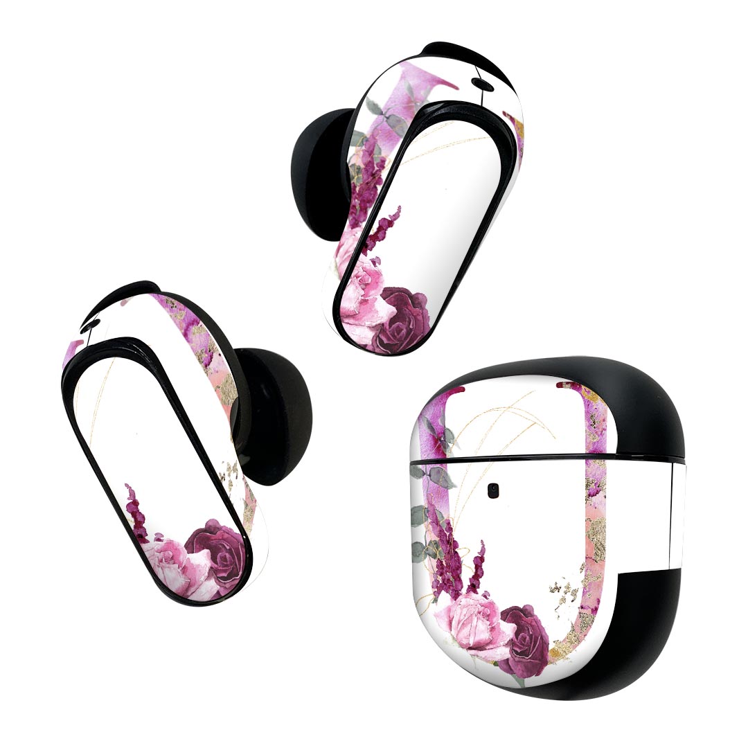 Bose QuietComfort Earbuds II 用 スキンシール ボーズ イヤバッズ2 用　ステッカー　本体3セット ケー..