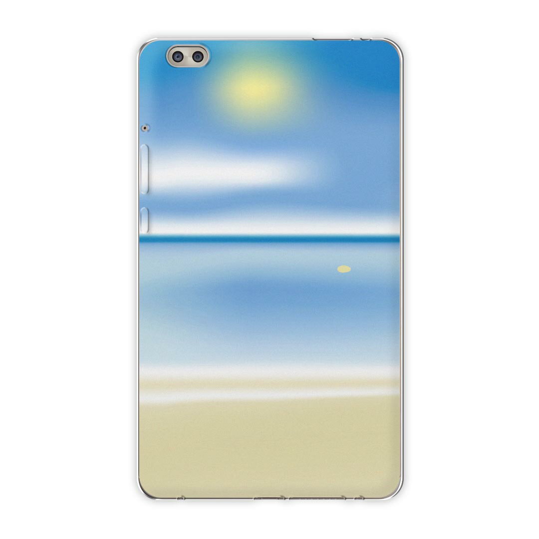 dtab compact d-02k docomo dタブ 用 タブレット ケース タブレット カバー TPU ソフトケース 001431 その他 太陽　海