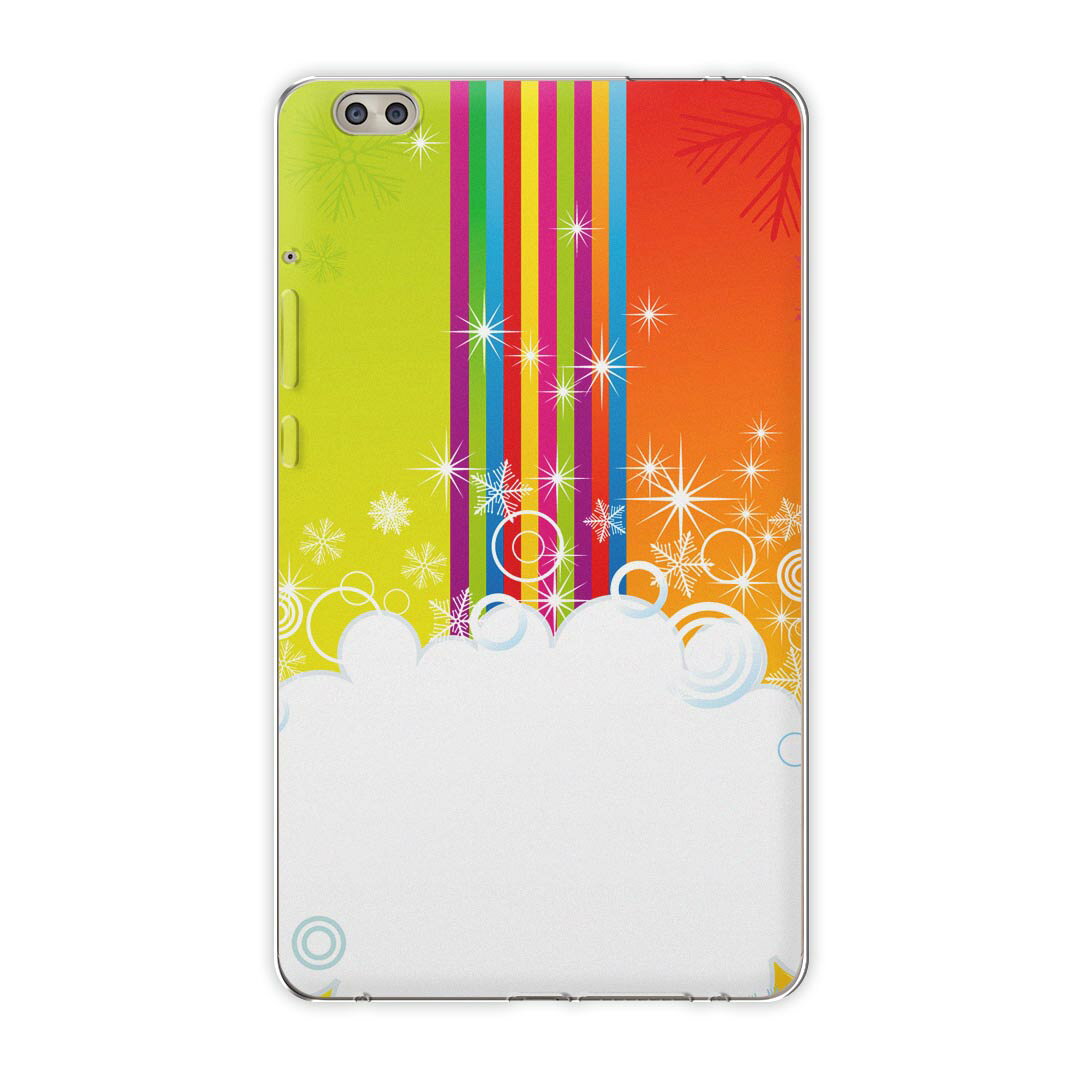 dtab compact d-02k docomo dタブ 用 タブレット ケース タブレット カバー TPU ソフトケース 001489 その他 雪　雲　カラフル