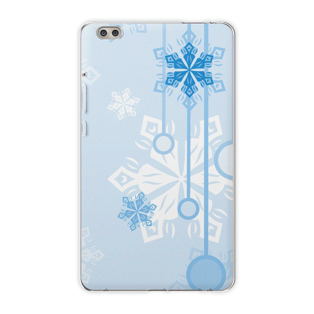 dtab compact d-02k docomo dタブ 用 タブレット ケース タブレット カバー TPU ソフトケース 001505 フラワー 雪　冬