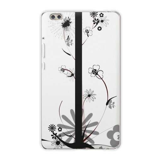dtab compact d-02k docomo dタブ 用 タブレット ケース タブレット カバー TPU ソフトケース 001575 フラワー 花 モノクロ dtab compact d-02k docomo dタブ 用 タブレット ケース タブレット カバー TPU ソフトケース 001575 フラワー 花 モノクロ