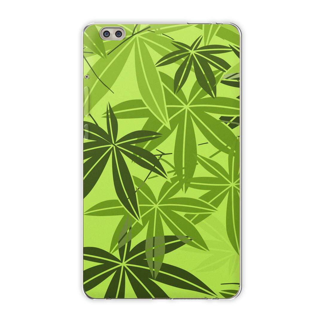 dtab compact d-02k docomo dタブ 用 タブレット ケース タブレット カバー TPU ソフトケース 002475 フラワー 植物 緑 イラスト