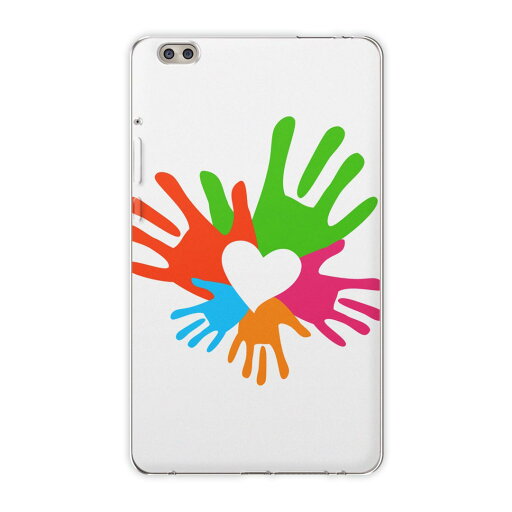 dtab compact d-02k docomo dタブ 用 タブレット ケース タブレット カバー TPU ソフトケース 002479 ラブリー カラフル ハート シンプル dtab compact d-02k docomo dタブ 用 タブレット ケース タブレット カバー TPU ソフトケース 002479 ラブリー カラフル ハート シンプル