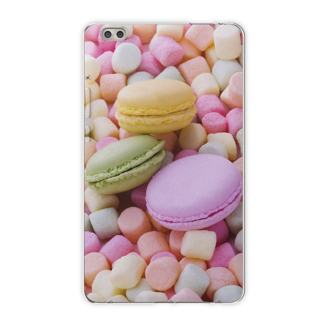 dtab compact d-02k docomo dタブ 用 タブレット ケース タブレット カバー TPU ソフトケース 002600 ラブリー マカロン　カラフル　写真