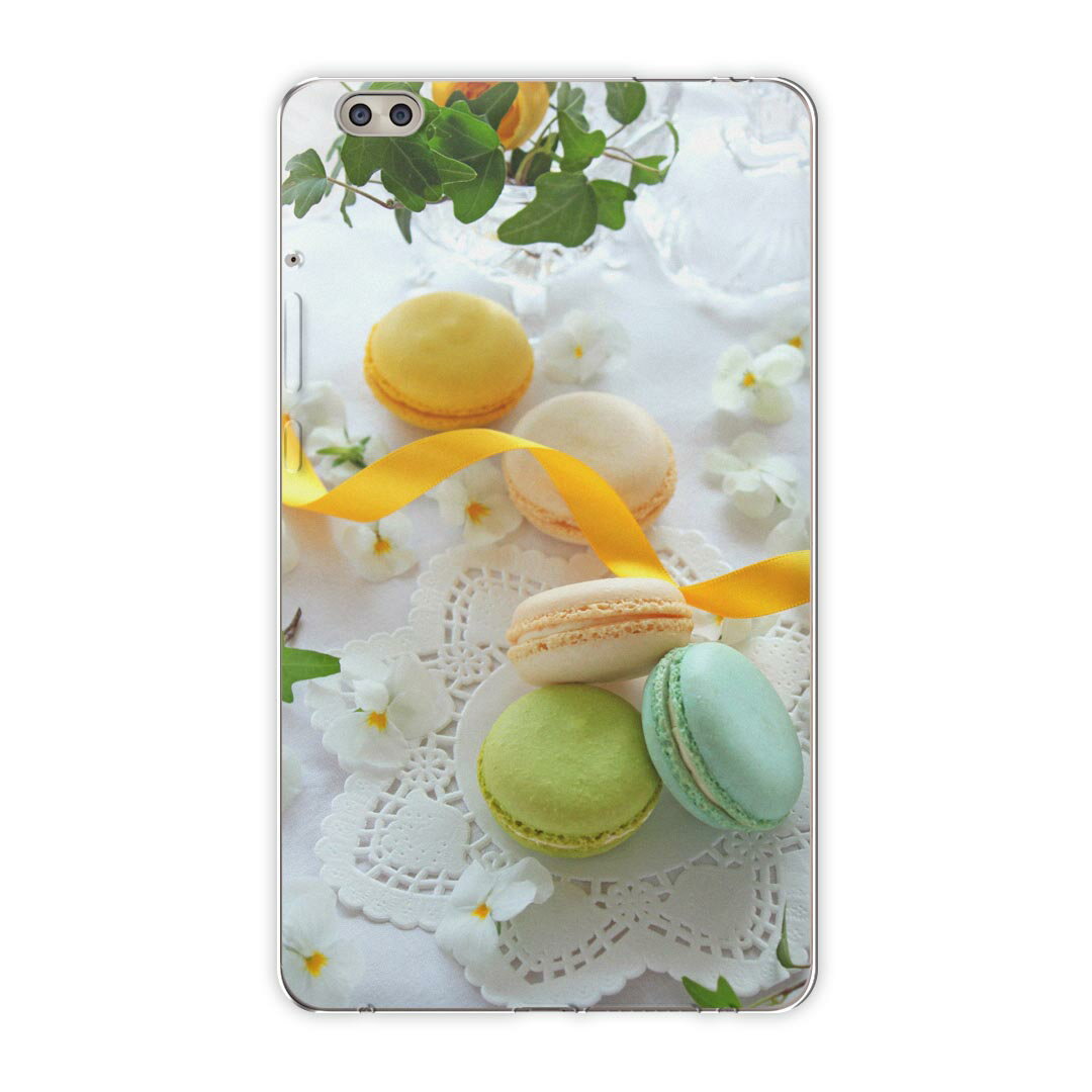dtab compact d-02k docomo dタブ 用 タブレット ケース タブレット カバー TPU ソフトケース 002617 写真・風景 フラワー マカロン 花 黄色