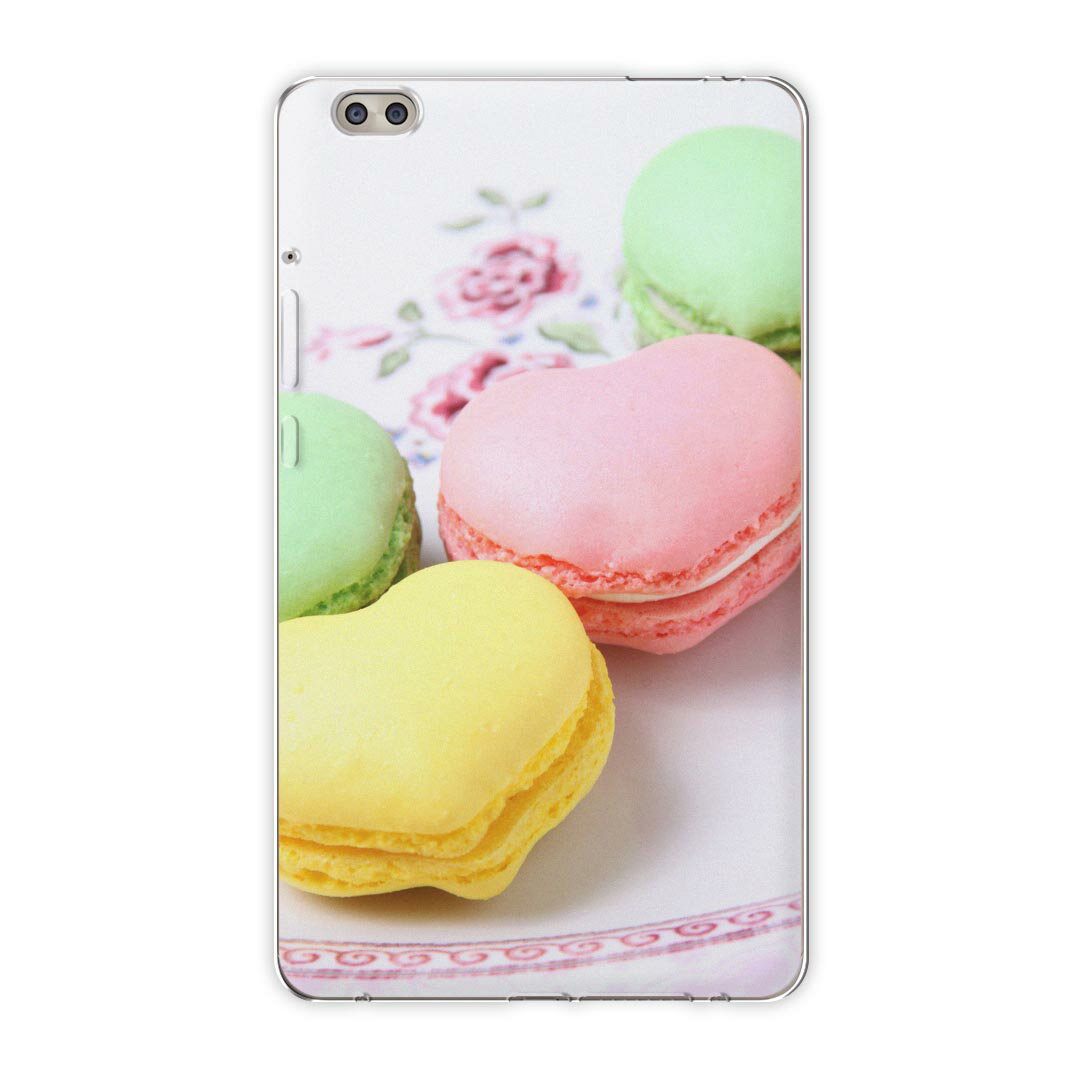 dtab compact d-02k docomo dタブ 用 タブレット ケース タブレット カバー TPU ソフトケース 002672 ラブリー マカロン カラフル 写真