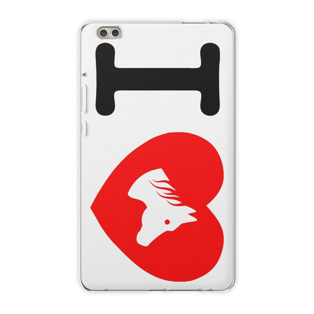 dtab compact d-02k docomo dタブ 用 タブレット ケース タブレット カバー TPU ソフトケース 002983 ユニーク 文字　英語　ハート