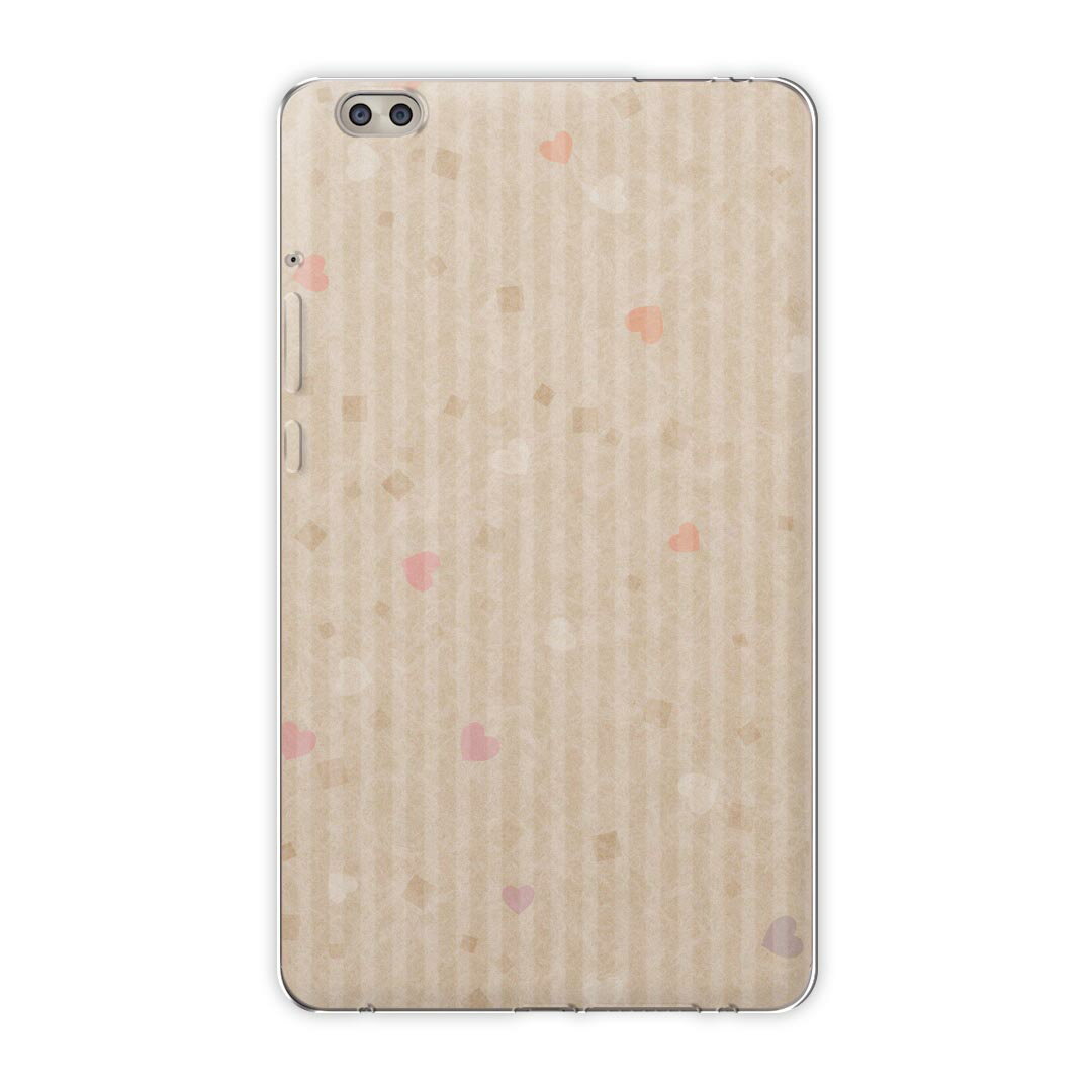 dtab compact d-02k docomo dタブ 用 タブレット ケース タブレット カバー TPU ソフトケース 004710 チェック・ボーダー ハート　シンプル