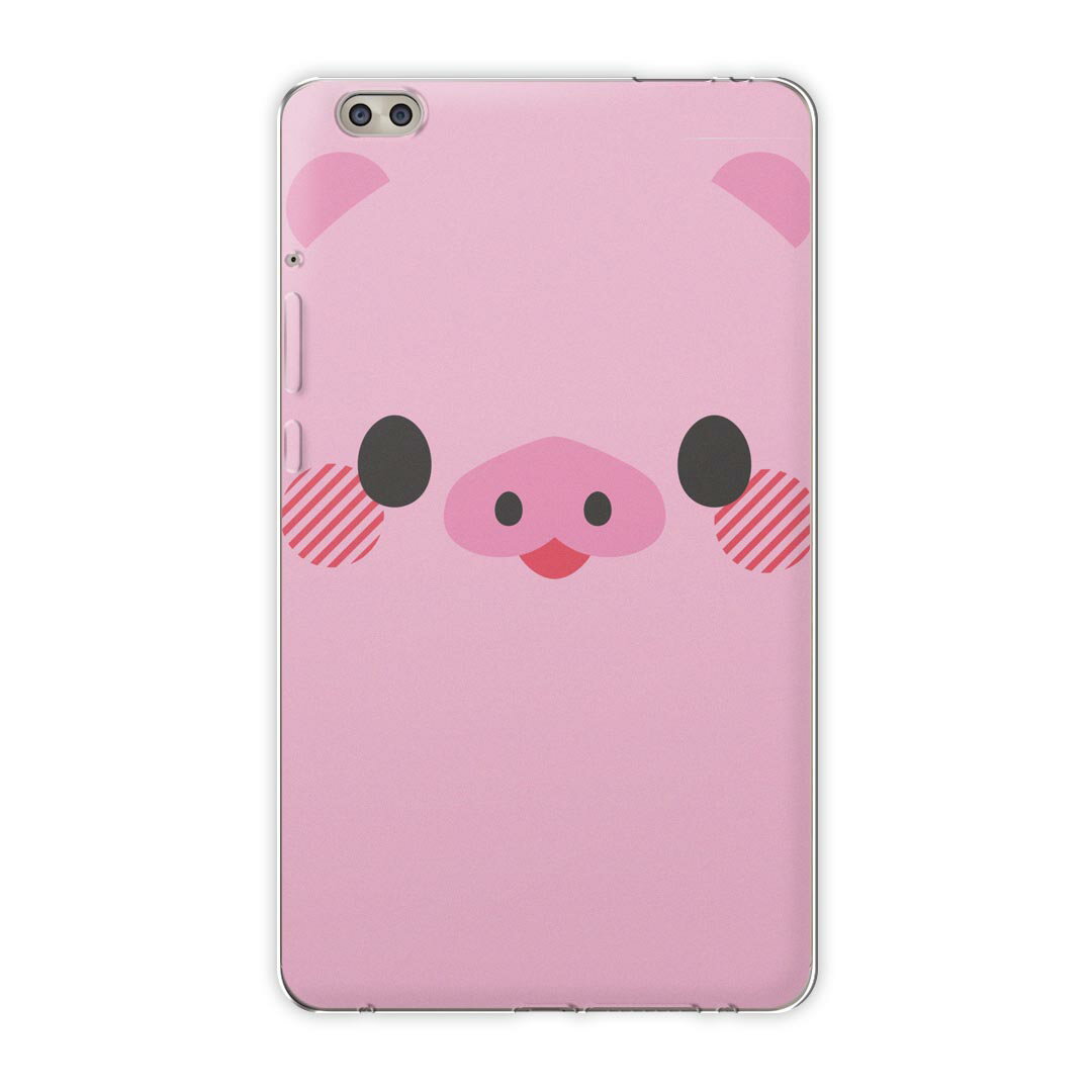 dtab compact d-02k docomo dタブ 用 タブレット ケース タブレット カバー TPU ソフトケース 005567 ユニーク アニマル 動物　イラスト　ぶた