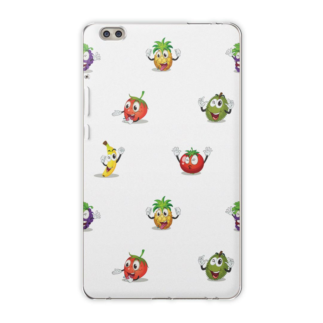 dtab compact d-02k docomo dタブ 用 タブレット ケース タブレット カバー TPU ソフトケース 005969 ユニーク 野菜　キャラクター　模様