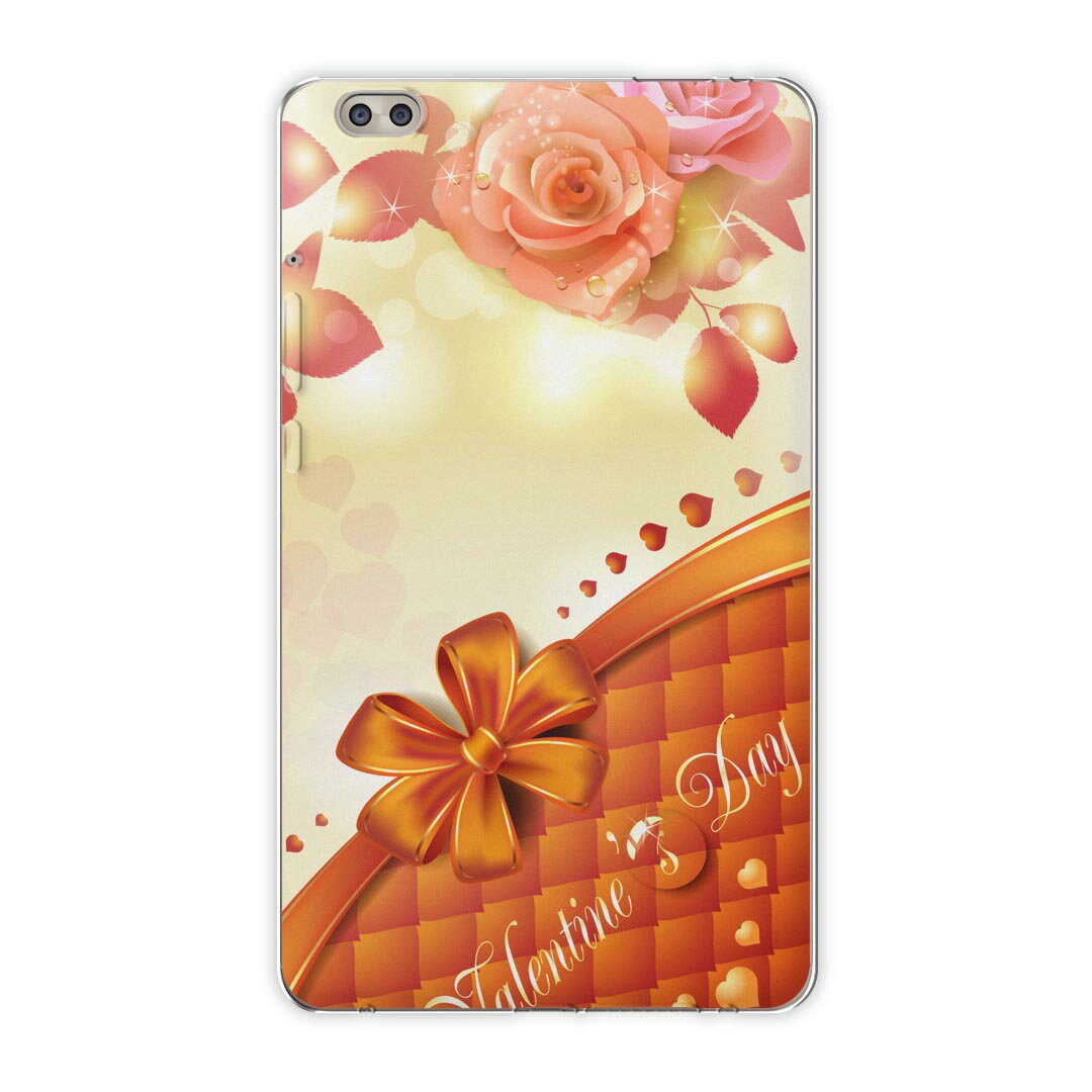 dtab compact d-02k docomo dタブ 用 タブレット ケース タブレット カバー TPU ソフトケース 006018 フラワー 花 フラワー リボン