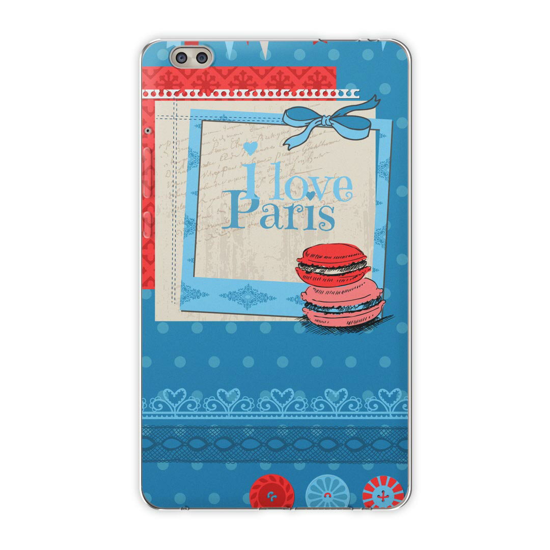 dtab compact d-02k docomo dタブ 用 タブレット ケース タブレット カバー TPU ソフトケース 006160 ラブリー マカロン 青 ブルー