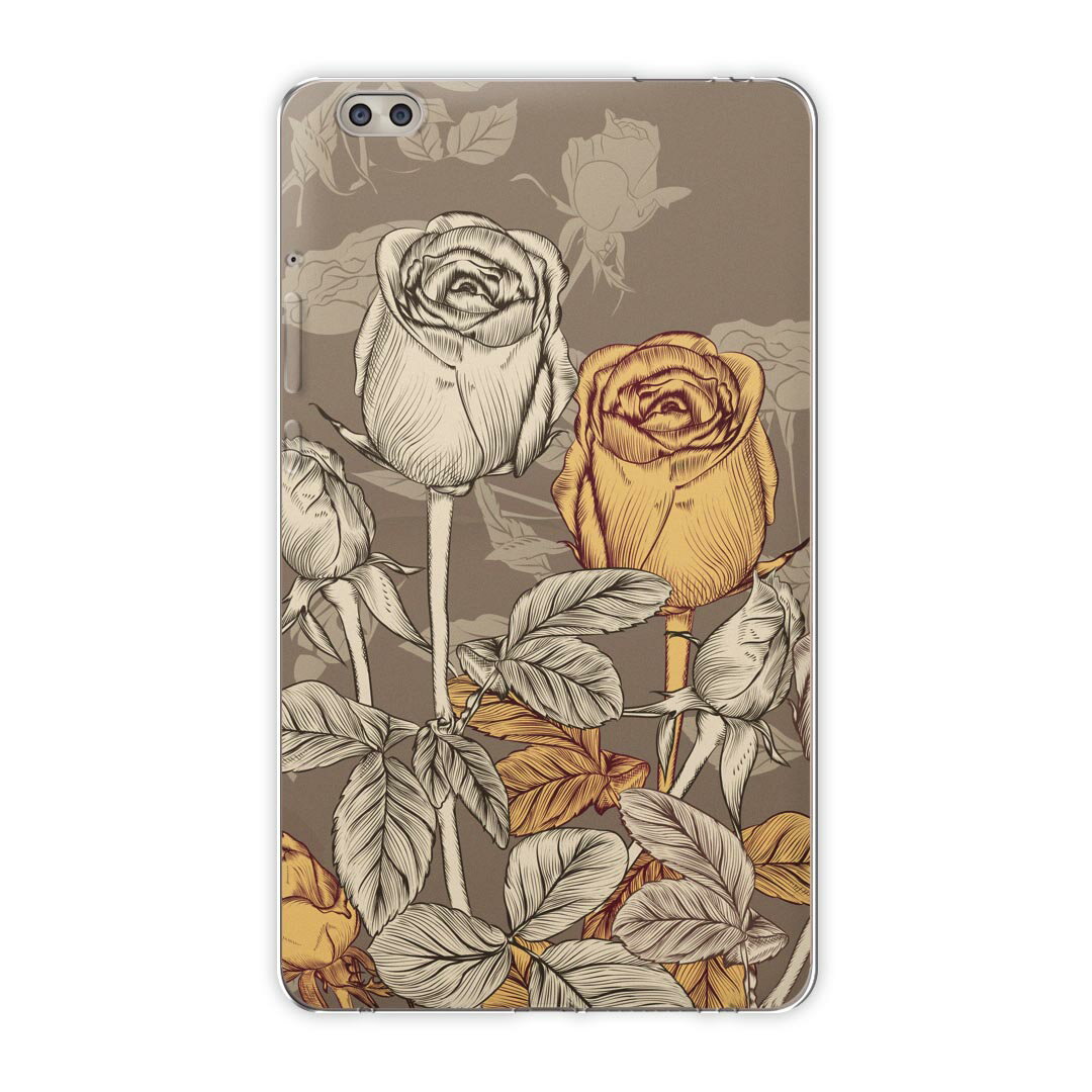 dtab compact d-02k docomo dタブ 用 タブレット ケース タブレット カバー TPU ソフトケース 006231 フラワー 花　フラワー