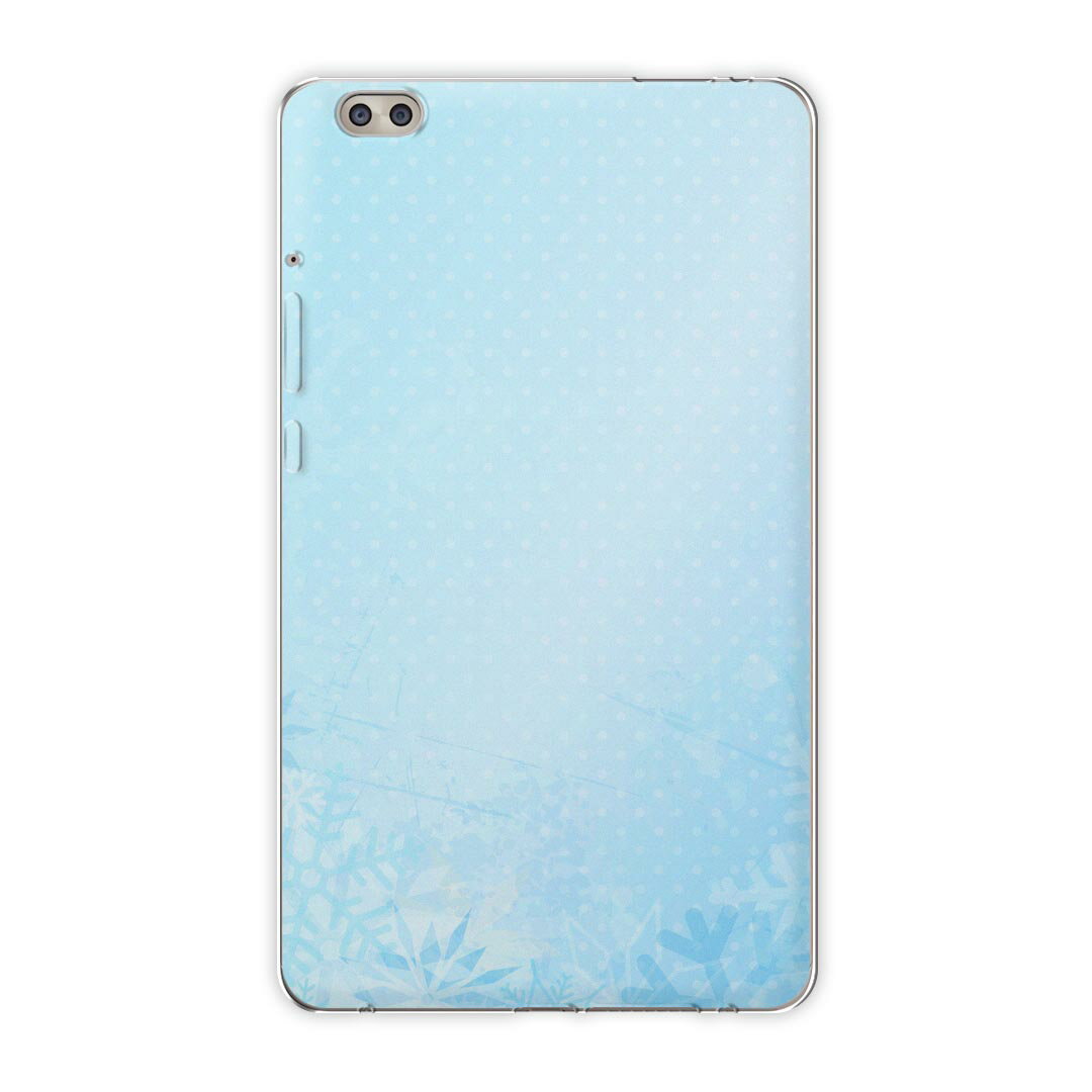 dtab compact d-02k docomo dタブ 用 タブレット ケース タブレット カバー TPU ソフトケース 006283 その他 雪 結晶 水色