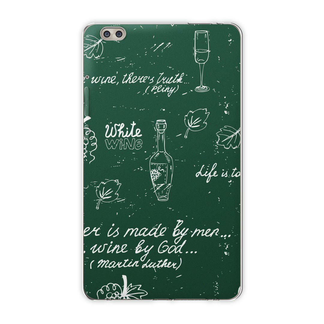 dtab compact d-02k docomo dタブ 用 タブレット ケース タブレット カバー TPU ソフトケース 006296 その他 ワイン ぶどう イラスト