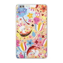 dtab compact d-02k docomo dタブ 用 タブレット ケース タブレット カバー TPU ソフトケース 006511 フラワー うさぎ 花 フラワー(2)