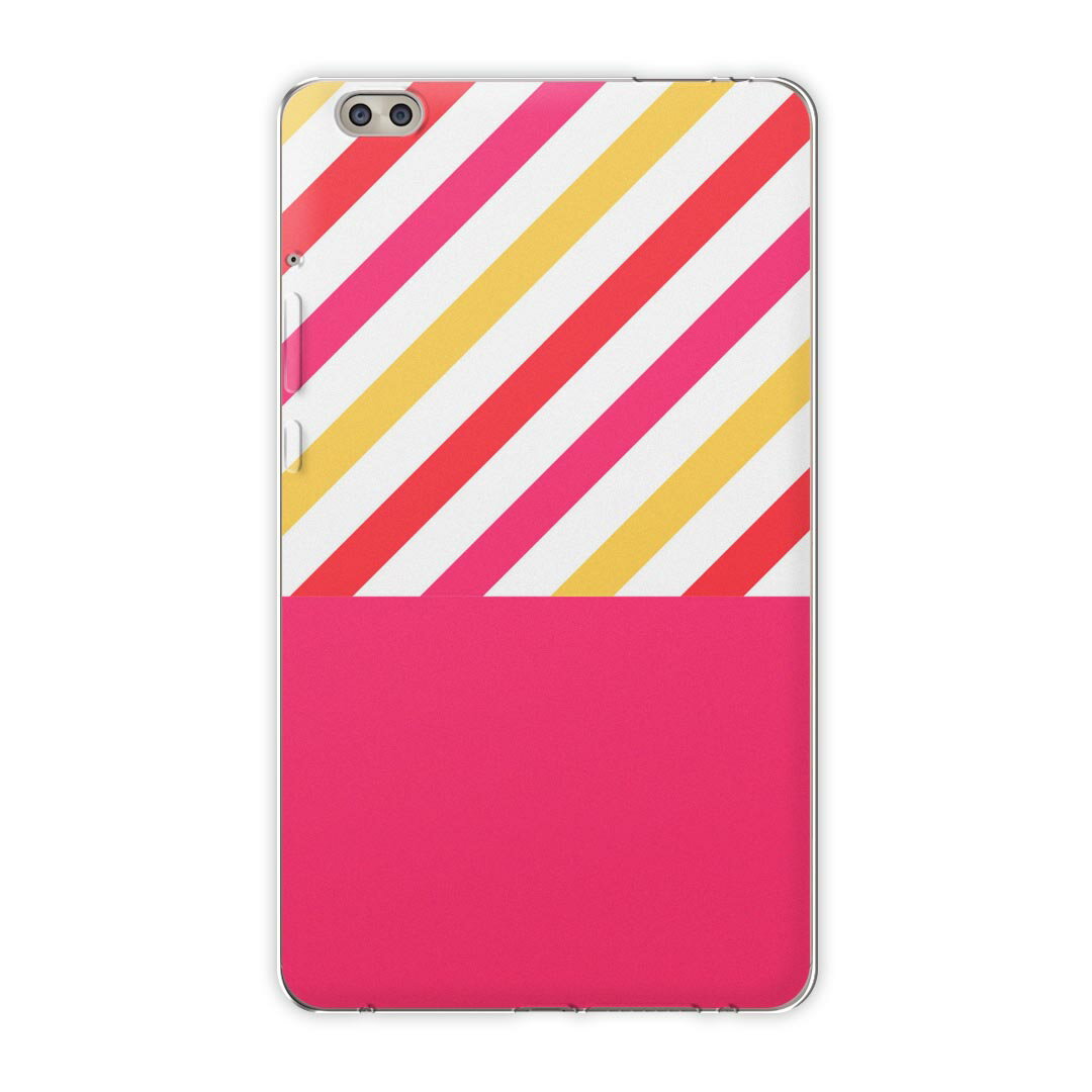 dtab compact d-02k docomo dタブ 用 タブレット ケース タブレット カバー TPU ソフトケース 007057 チェック・ボーダー 模様　ストラ..