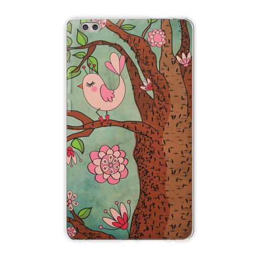 dtab compact d-02k docomo dタブ 用 タブレット ケース タブレット カバー TPU ソフトケース 007264 アニマル 鳥 花 フラワー dtab compact d-02k docomo dタブ 用 タブレット ケース タブレット カバー TPU ソフトケース 007264 アニマル 鳥 花 フラワー