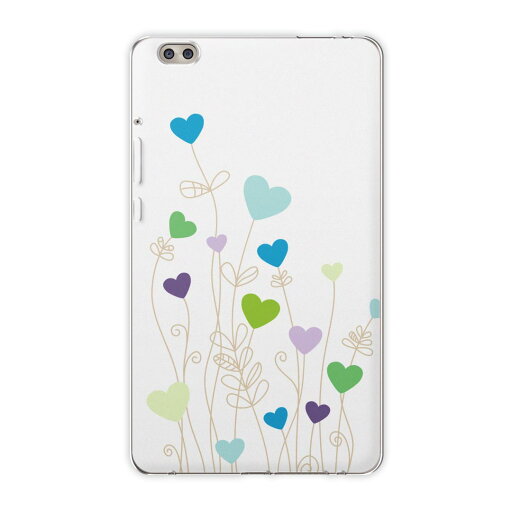 dtab compact d-02k docomo dタブ 用 タブレット ケース タブレット カバー TPU ソフトケース 007310 ラブリー ハート 植物 青 ブルー dtab compact d-02k docomo dタブ 用 タブレット ケース タブレット カバー TPU ソフトケース 007310 ラブリー ハート 植物 青 ブルー