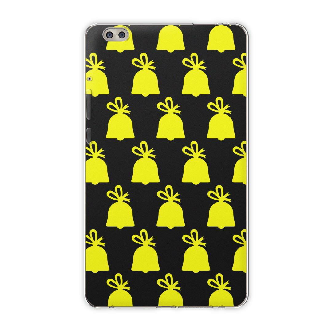 dtab compact d-02k docomo dタブ 用 タブレット ケース タブレット カバー TPU ソフトケース 007316 その他 ベル　黄色　イエロー　模様