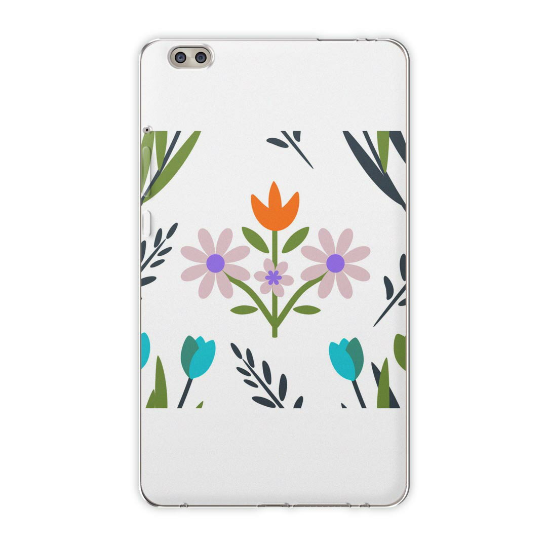 dtab compact d-02k docomo dタブ 用 タブレット ケース タブレット カバー TPU ソフトケース 007458 フラワー 花 フラワー イラスト 模様