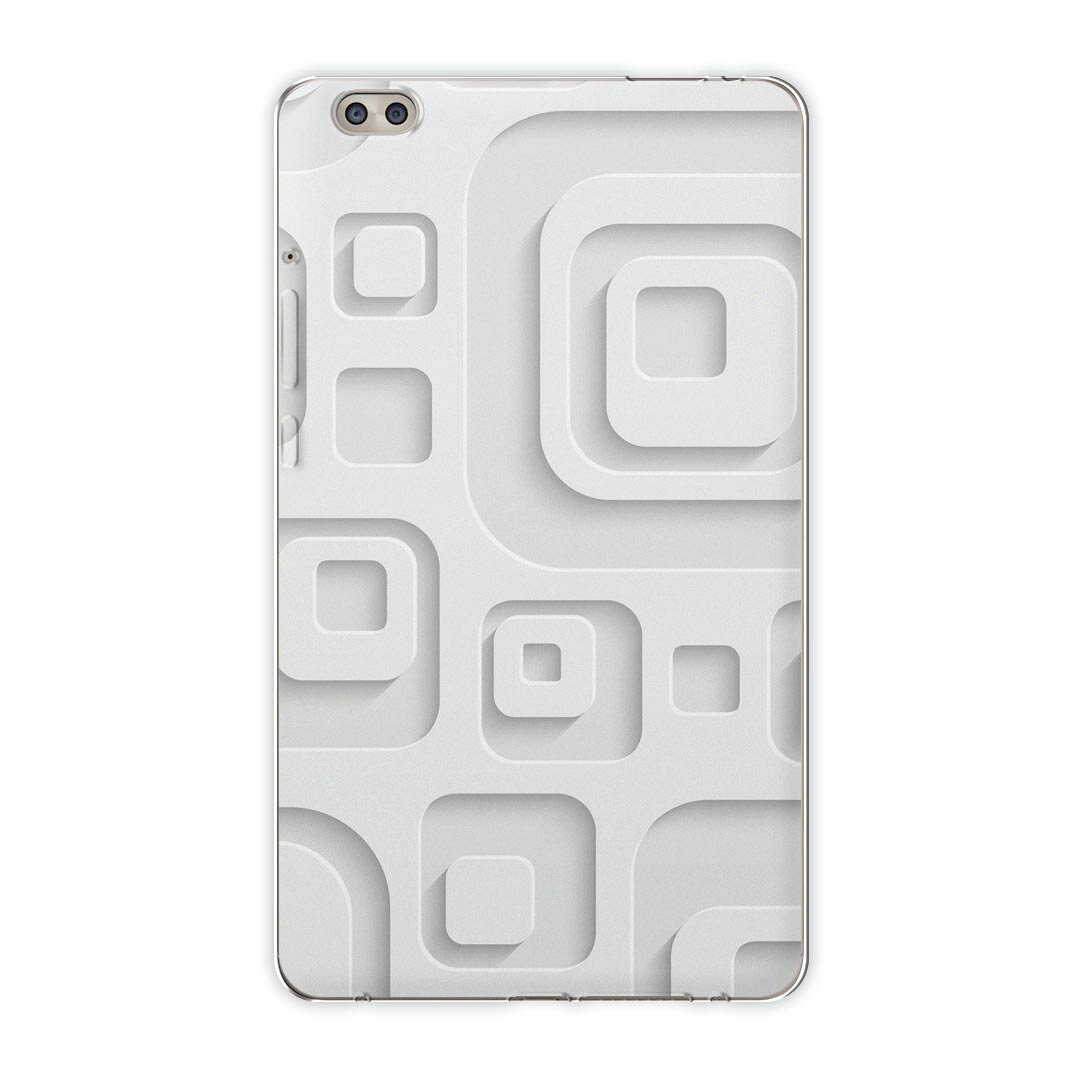 dtab compact d-02k docomo dタブ 用 タブレット ケース タブレット カバー TPU ソフトケース 007497 その他 模様　白　ホワイト　四角
