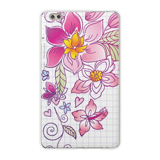 dtab compact d-02k docomo dタブ 用 タブレット ケース タブレット カバー TPU ソフトケース 007639 フラワー 花 フラワー イラスト ピンク dtab compact d-02k docomo dタブ 用 タブレット ケース タブレット カバー TPU ソフトケース 007639 フラワー 花 フラワー イラスト ピンク